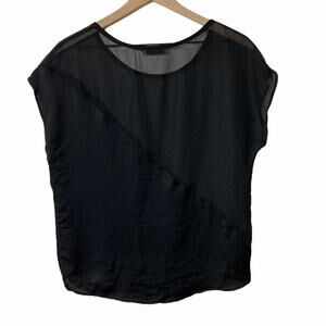 DAYDREAMER LA Black Women Sheer Blouse